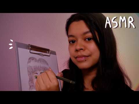 Je dessine ton portrait ✏️✨ | ASMR SOFT SPOKEN (mesure, crayon..)