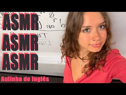 ASMR DA GRINGA MEIO AGRESSIVO - aulinha de inglês 💖⛈️☔️