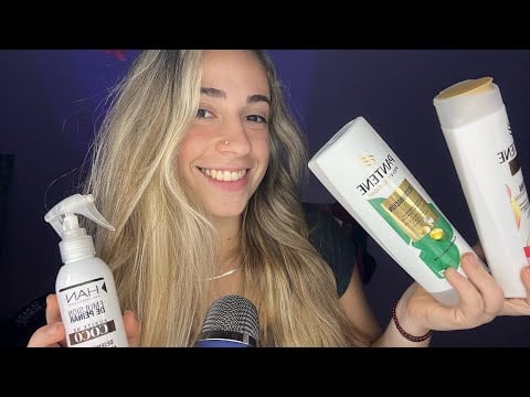 ASMR PRODUCTOS QUE USO PARA EL CUIDADO DE MI PELO 💇‍♀️ 