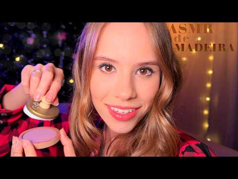 ASMR [SPA FACIAL] Fazendo a sua Maquiagem Natural com APENAS Objetos de Madeira 💄