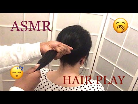 ASMR HAIR PLAY HAIR BRUSHING HAIR BRAIDING