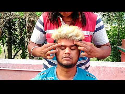 Indian Head massage with neck crack | Very relaxing ASMR