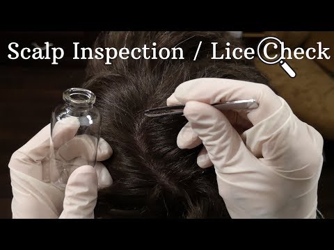 Real Person ASMR Scalp Inspection and Lice Check, Inaudible Speaking