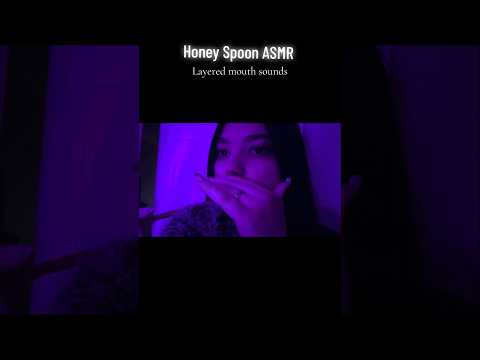 Honey Spoon ASMR (Layered Mouth Sounds!) 🍯🐝 #tingles #visualtingle #relax #triggersforsleep