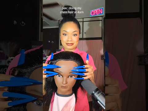 ASMR doing client hair at 4am 😳🫣 #shorts #asmr