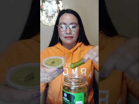 PICKLES WITH GUACAMOLE #shortsfeed #mukbang #asmrshorts #asmrsounds #pickle #guacamole #asmr