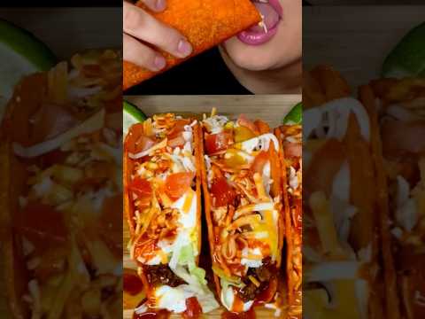 Loaded Crunchy Tacos #asmr #shorts #food #tacos