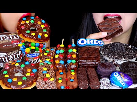 ASMR M&M'S CHOCOLATE DANGO, GIANT DONUT, CHOCOLATE ICE CREAM, CHOCO MARSHMALLOW, OREO MOUSSE CAKE 먹방