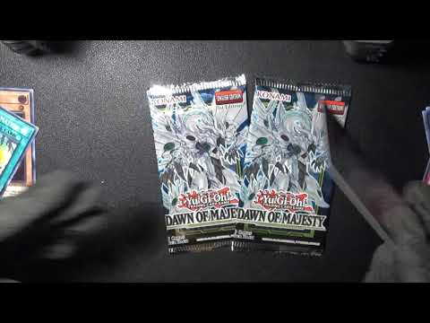 ASMR: Yu-Gi-Oh Dawn of Majesty Booster Packs Opening (short inaudible whispering)