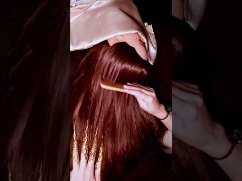 I promise this will put you to sleep fast 😴💤💤 Check out my full video ♥️ #asmrshorts #asmrhair