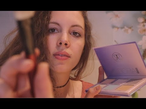 Doing Your Make Up ASMR - Face Touching & Brushing