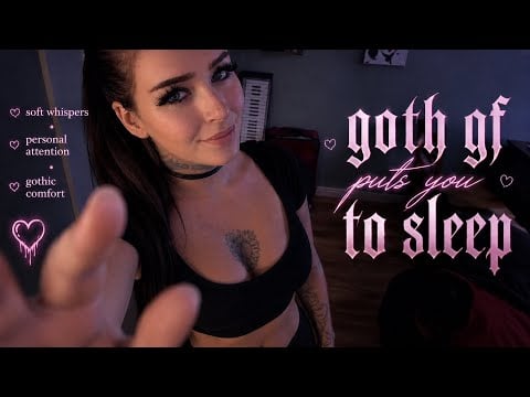 ASMR Goth GF 💋 Mouth Sounds, Kisses, Face Brushing 
