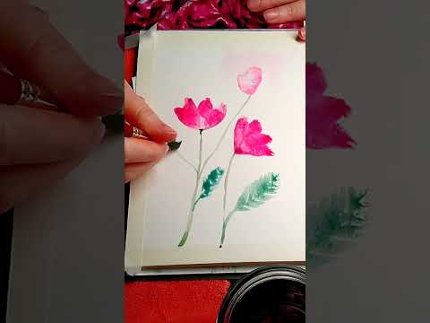 Watercolor Timelapse Flowers 💐 #asmrlikeasandbox #art #watercolour