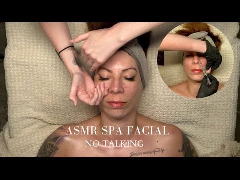 ASMR Spa Facial | Dermaplane after a Breakout and Soothing Massage for Sleep. No Talking