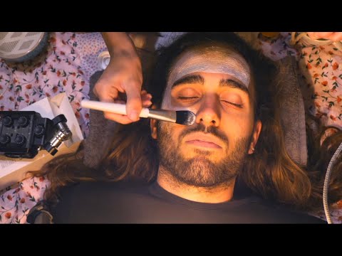 ASMR FRANÇAIS - Soin intense du visage sur Lucas 🪴🌷🍵