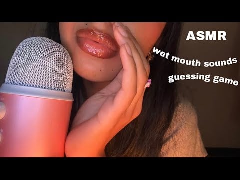 ASMR~ Mouth Sounds Guess the Silent Words, Hand Movements & Clicky Whispers 