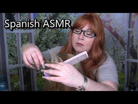 ASMR En Español (Spanish ASMR) Haircut, (Corte de Pelo) Whispering, (Susurro) Hair Salon Roleplay