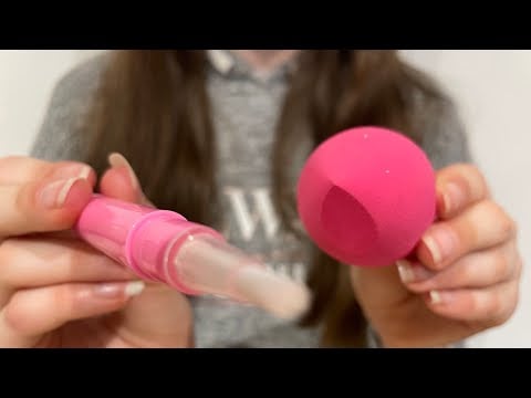 ASMR Putting Face Paint on You! | Actual camera touching | hair brushing | painting your face