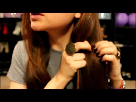 ASMR hair brushing while chewing gum