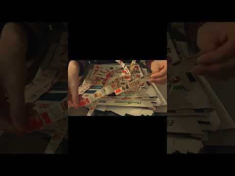 CRINKLY newspaper tearing ASMR, junk paper ASMR #crunchynoises #satisfyingsounds #satisfying