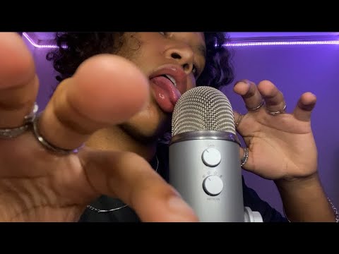 ASMR Fast and Aggressive Mouth Sounds, Hands Movements, Positive Affirmations, Inaudible Whispers 🌋