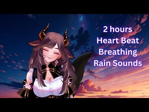 2 Hour ASMR Heart Beats and Rain Sounds For Sleep