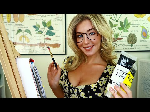 ASMR FLIRTY ART TEACHER | Lesson 2, Acrylic Painting