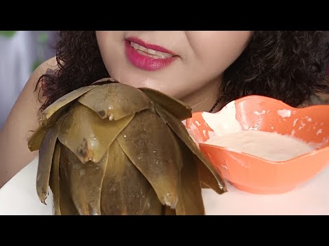 ASMR Comiendo alcachofa con mayonesa