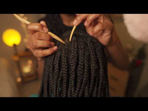 ASMR | Tingly ✨ Real Person Scalp Picking & Scratching on Braids (no talking)