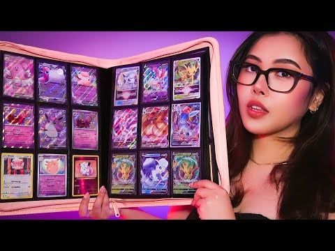 ASMR ✨ Reorganizing my Pokémon Binder ❤︎ Relaxing Whispered Card Collection Showcase 💤