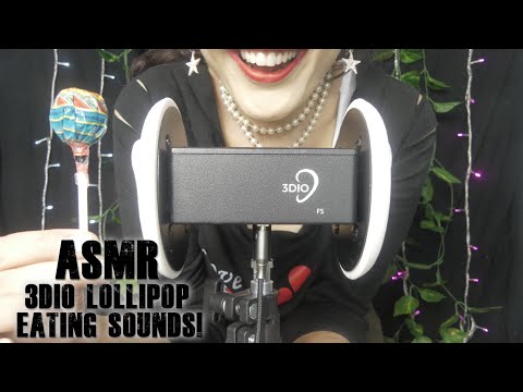 ASMR  Lollipop Eating Sounds 💖✨3DIO BINAURAL 🍭 Watermelon 🍉flavor