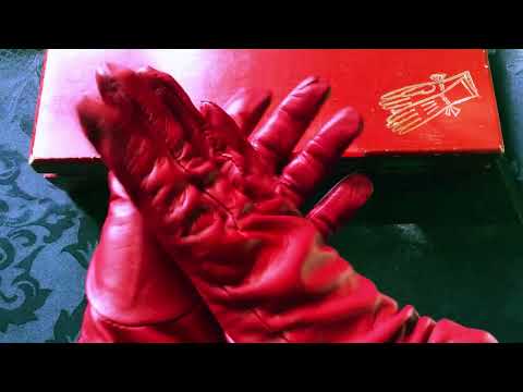 LEATHER GLOVES  OVER LACE❤️  [[ASMR]]