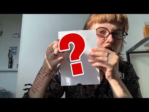 asmr girl from art school draws you (with some gibberish and positive words)