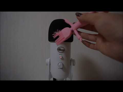 [ASMR] (No Talking) Mic Brushing w a Silicone Brush, 실리콘 브러쉬로 마이크와 커버 긁기