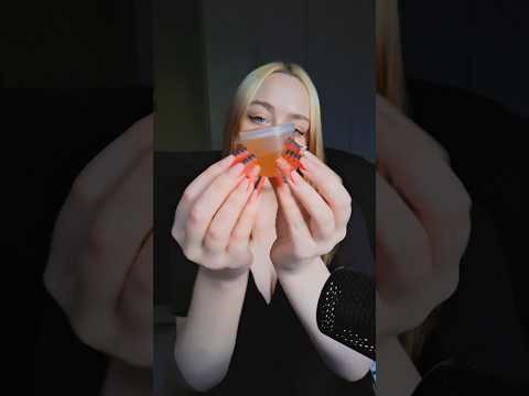 #asmr mini honey slime tub tapping