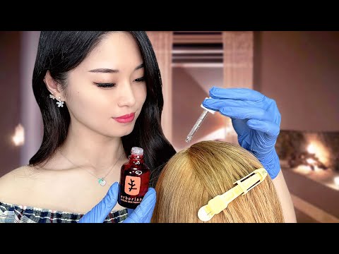 [ASMR] Relaxing Chinese Herbal Hair Treatment