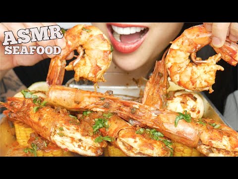 ASMR  SEAFOOD BOIL *GIANT PRAWNS + SPICY SEAFOOD SAUCE (EATING SOUNDS) NO TALKING | SAS-ASMR