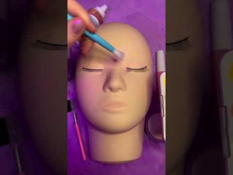 ASMR Fake Makeup on Mannequin #shorts #asmr