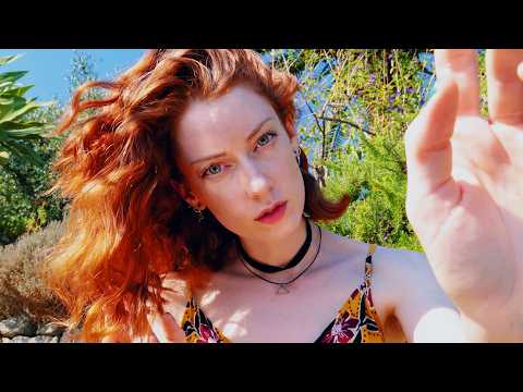 🧿 Face Touches While You Lay Down 🌿 Outdoor ASMR 4K