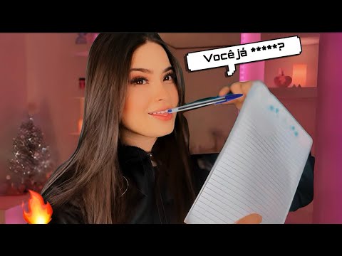 ASMR:TE FAZENDO PERGUNTAS ÍNTIMAS E DESCONFORTÁVEIS!