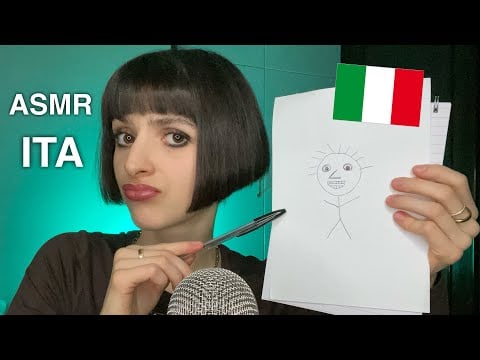 ASMR Rude Italian Girl Draws You in Class 🇮🇹👩🏻‍🏫(roleplay, Italian accent)