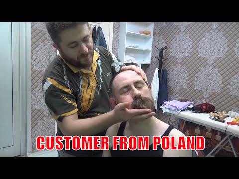 ASMR TURKISH BARBER MASSAGE = NECK CRACK = head,back,arm,face,ear,neck,sleep massage=berber masajı