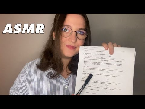 ASMR - Sprechstundenhilfe beim ARZT macht ANAMNESEBOGEN mit DIR (Roleplay) german/deutsch