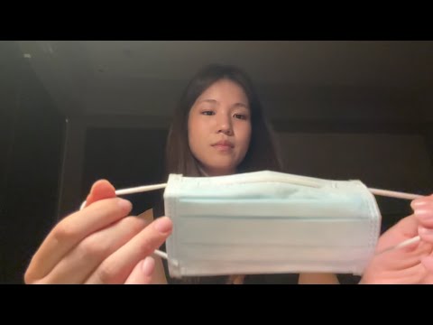 ASMR this mask makes good sounds | crinkling, scratching, whispering 🫐 