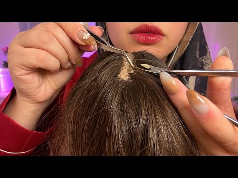 ASMR | Head Trigger & Scalp Check (wig on mic) 💆🏻‍♀️ Massage, Scratching