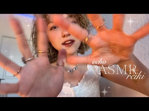 ASMR ~ reiki + mouth sounds with echo effect // (tingles!)🤍࿐ ࿔*:･ﾟ