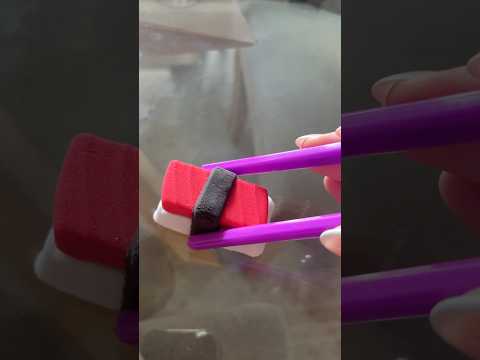 ASMR chopping sand sushi 🍣 #asmr #asmrcutting #satisfyingasmr