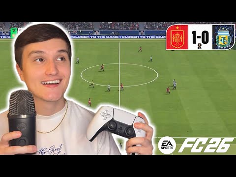 ASMR Gaming | FIFA World Cup Spain vs Argentina Gameplay ⚽️🏆 (EA FC26)