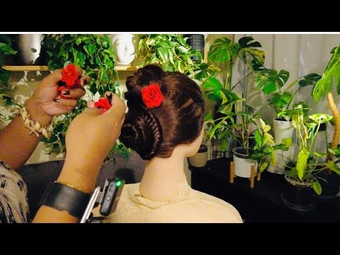 ASMR Perfectionist Hairstyling, 2  Braids Styles, Hair Accessories, Hair Decorating, Finishing Touch