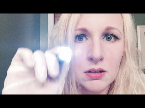 ASMR Medical Exam Eyes and Scalp | Pen Light, Whisper and Two Types of Gloves